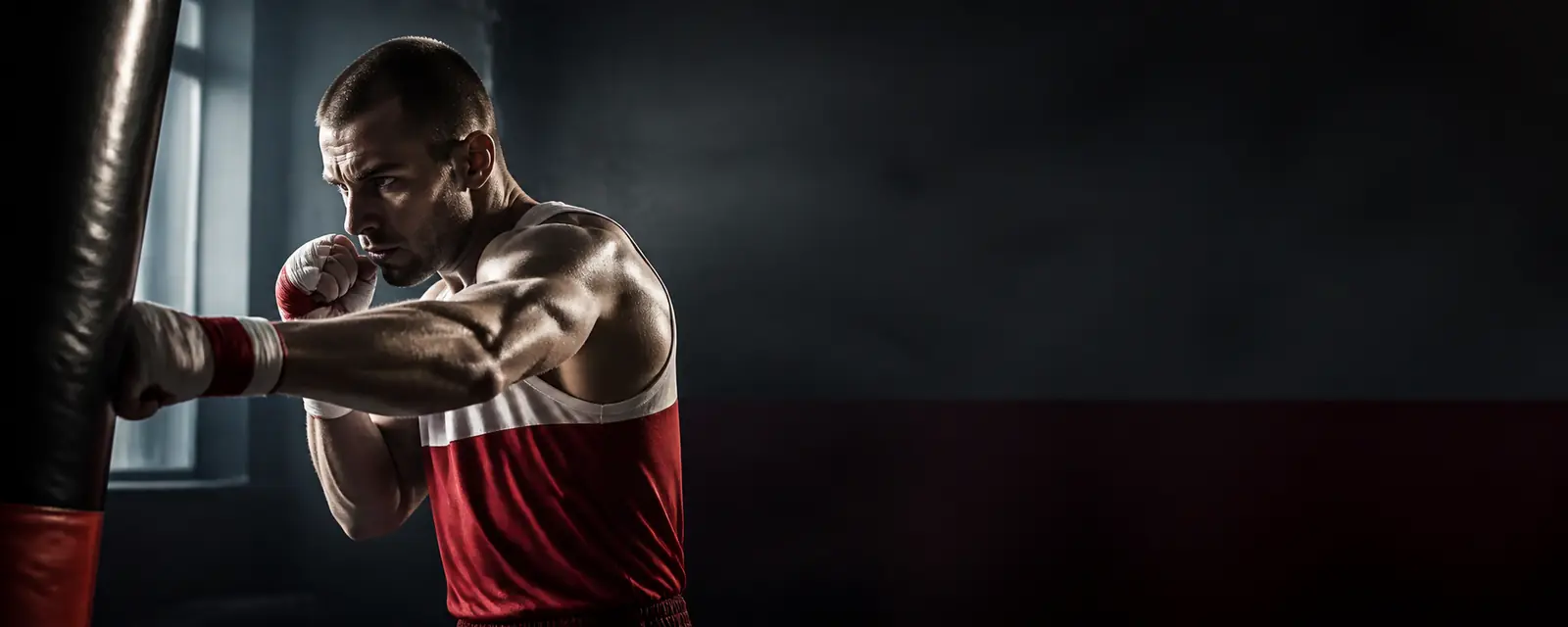 Dorośli bokserzy na ringu z brandingiem BetLabel